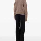 Maglione Polo boxy in beige Loulou De Saison - donna 