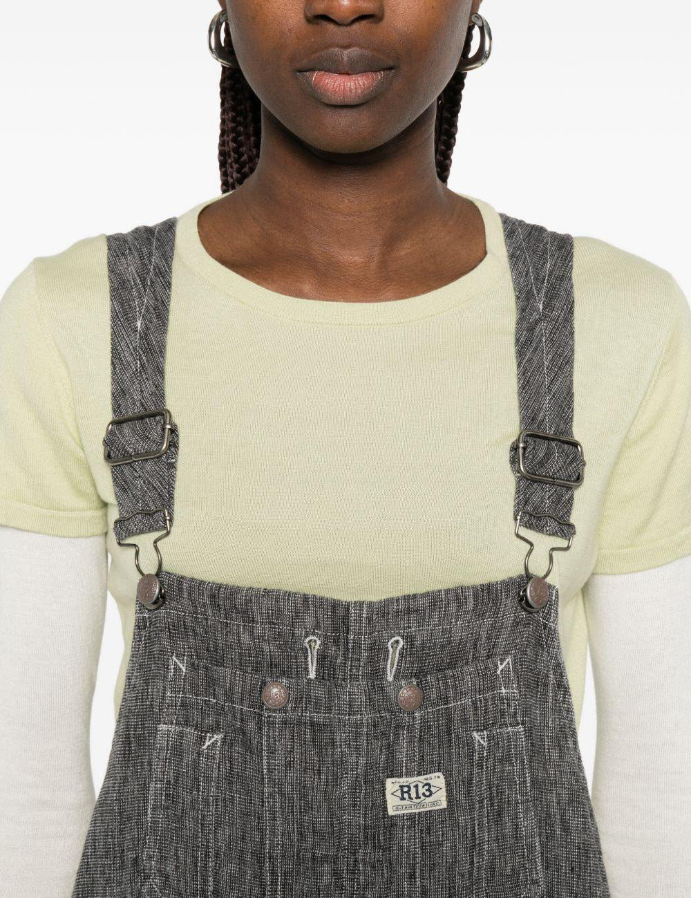 Salopette in lino in grigio R13 - donna 