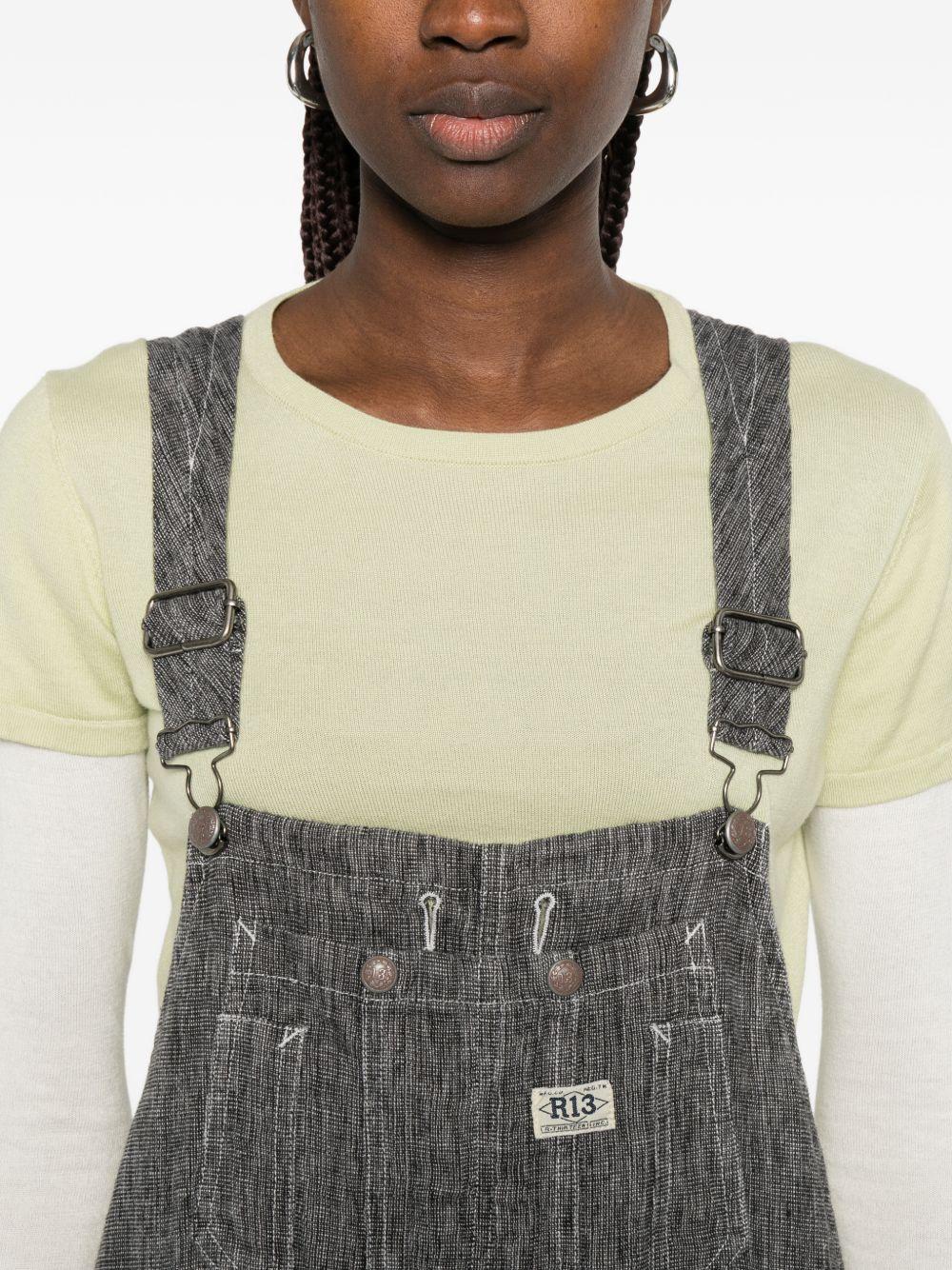 Salopette in lino in grigio R13 - donna 