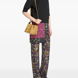 Borsa con stampa animalier in giallo 