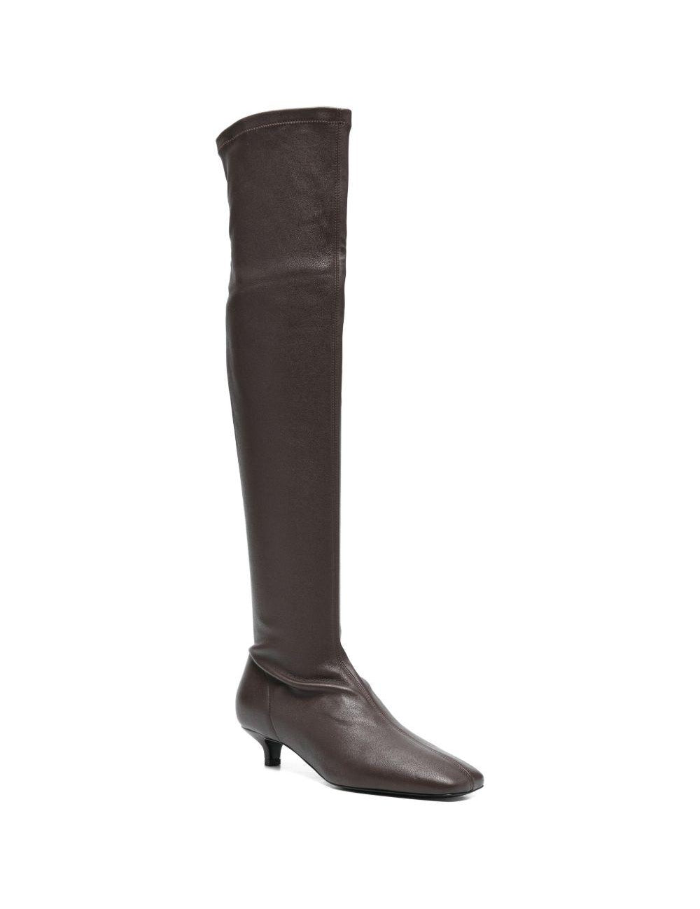Stivali alti al ginocchio in nappa in nero Toteme - donna 