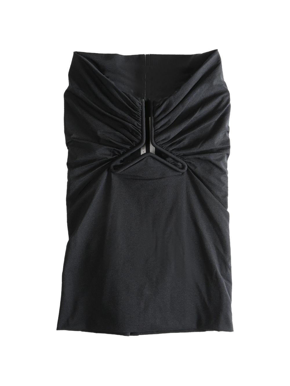 Top a tubino con cut-out in nero Rick owens - donna 