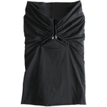 Top a tubino con cut-out in nero Rick owens - donna 