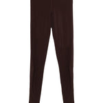 Leggings con logo in marrone Jil Sander - donna 