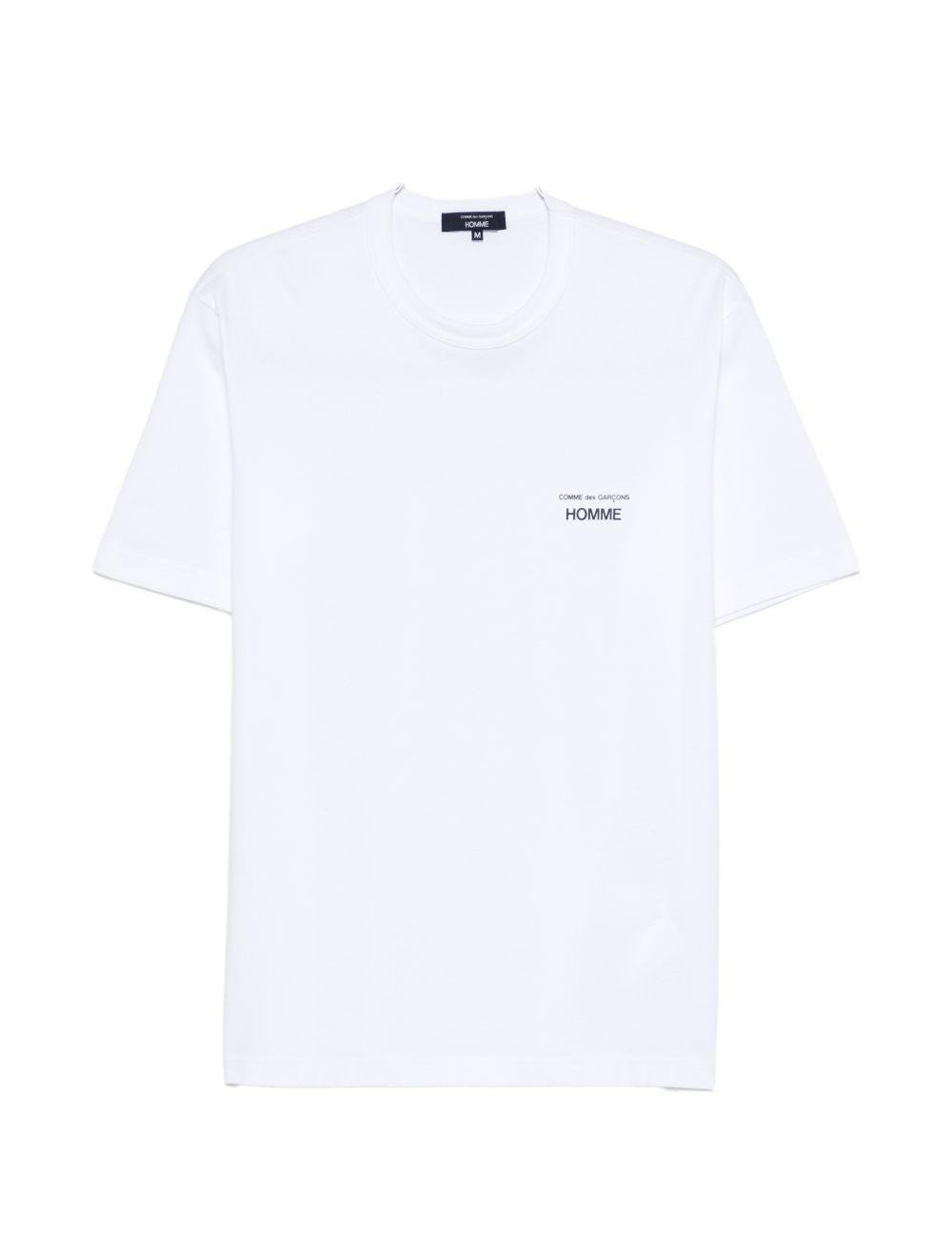 T-shirt con logo in bianco Comme des garcons homme - uomo 