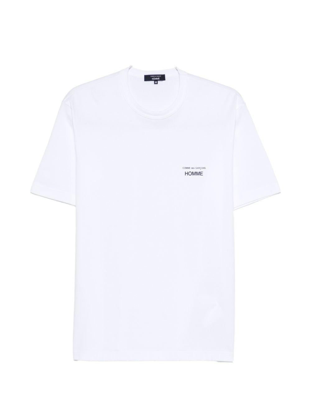 T-shirt con logo in bianco Comme des garcons homme - uomo 