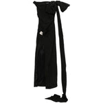 Abito con fiocco oversize e cristalli in nero David Koma - donna 