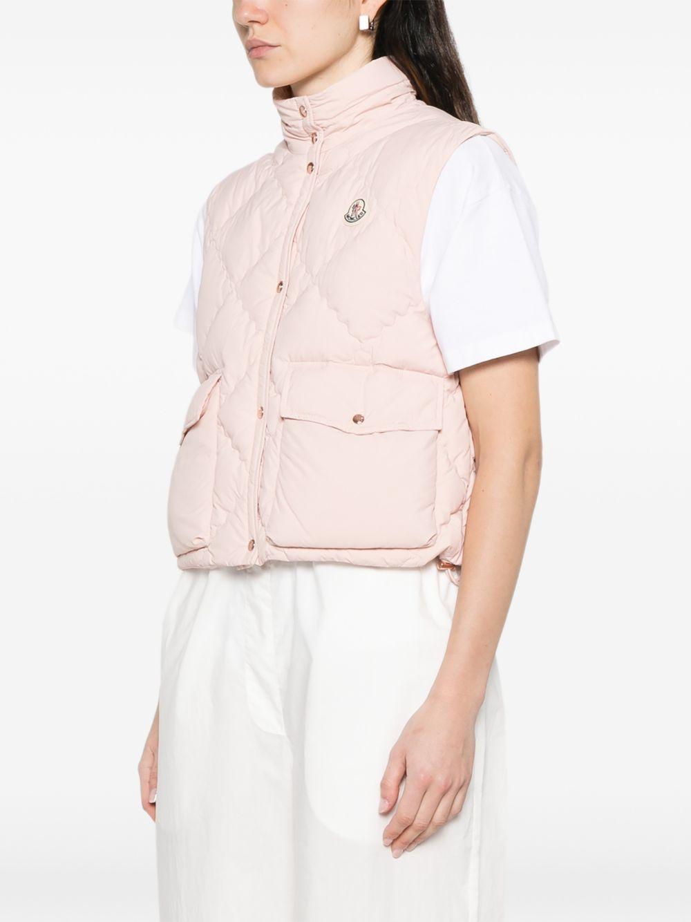 Gialet trapuntato bios in rosa Moncler - donna 