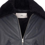 Giacca bomber in pelle in grigio Ami paris - uomo 