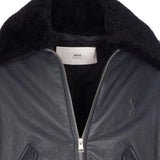 Giacca bomber in pelle in grigio Ami paris - uomo 