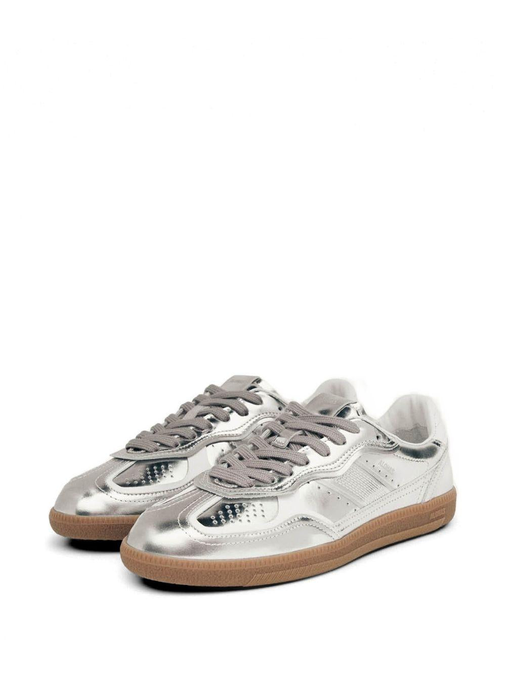 Sneakers Tb.490 pelle metallizzata argento 