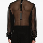 Top con bottoni sul retro in nero Rick owens - uomo 