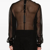 Top con bottoni sul retro in nero Rick owens - uomo 