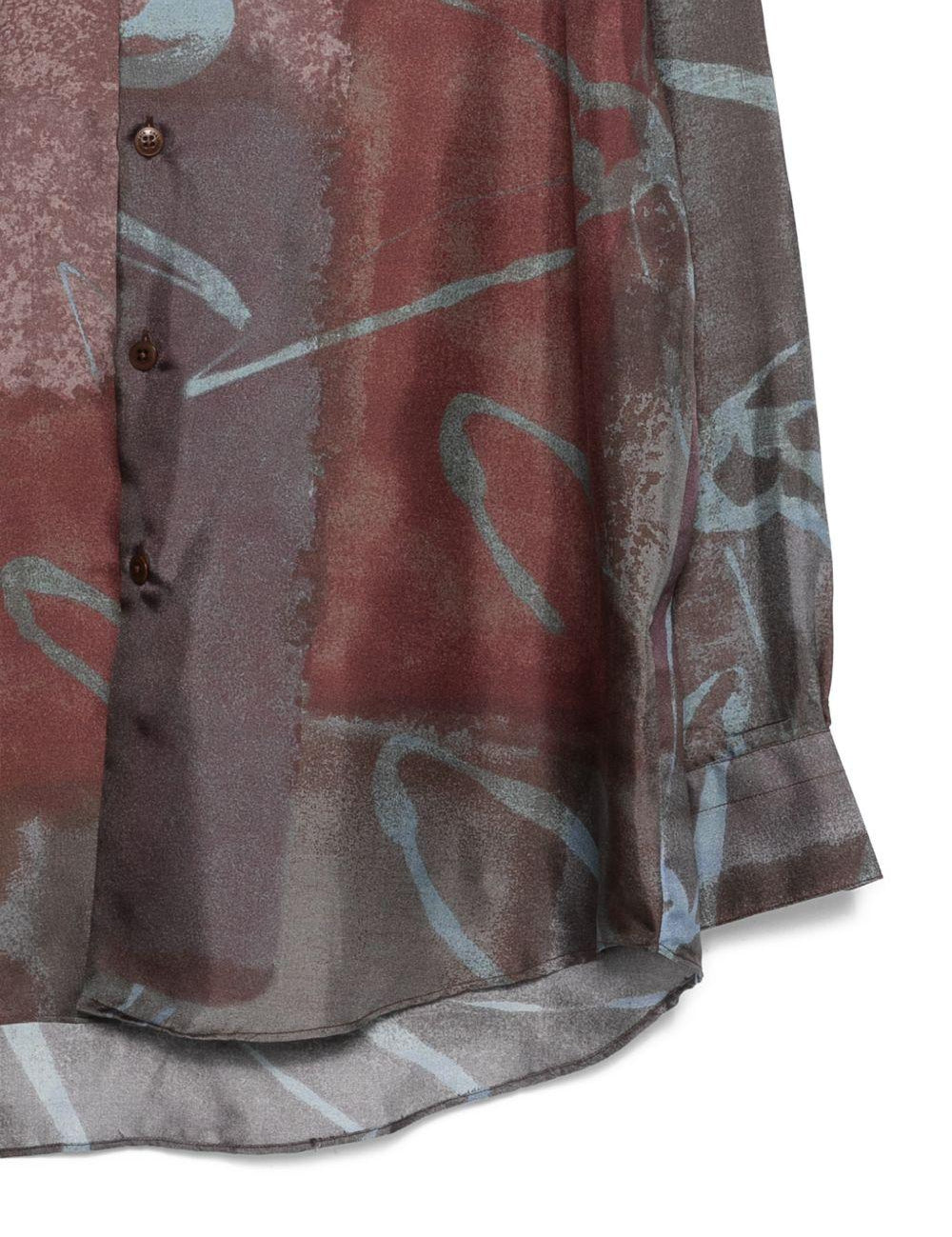Camicia valentino con stampa multicolor costumein - uomo 