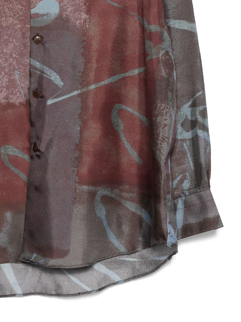 Camicia valentino con stampa multicolor costumein - uomo 