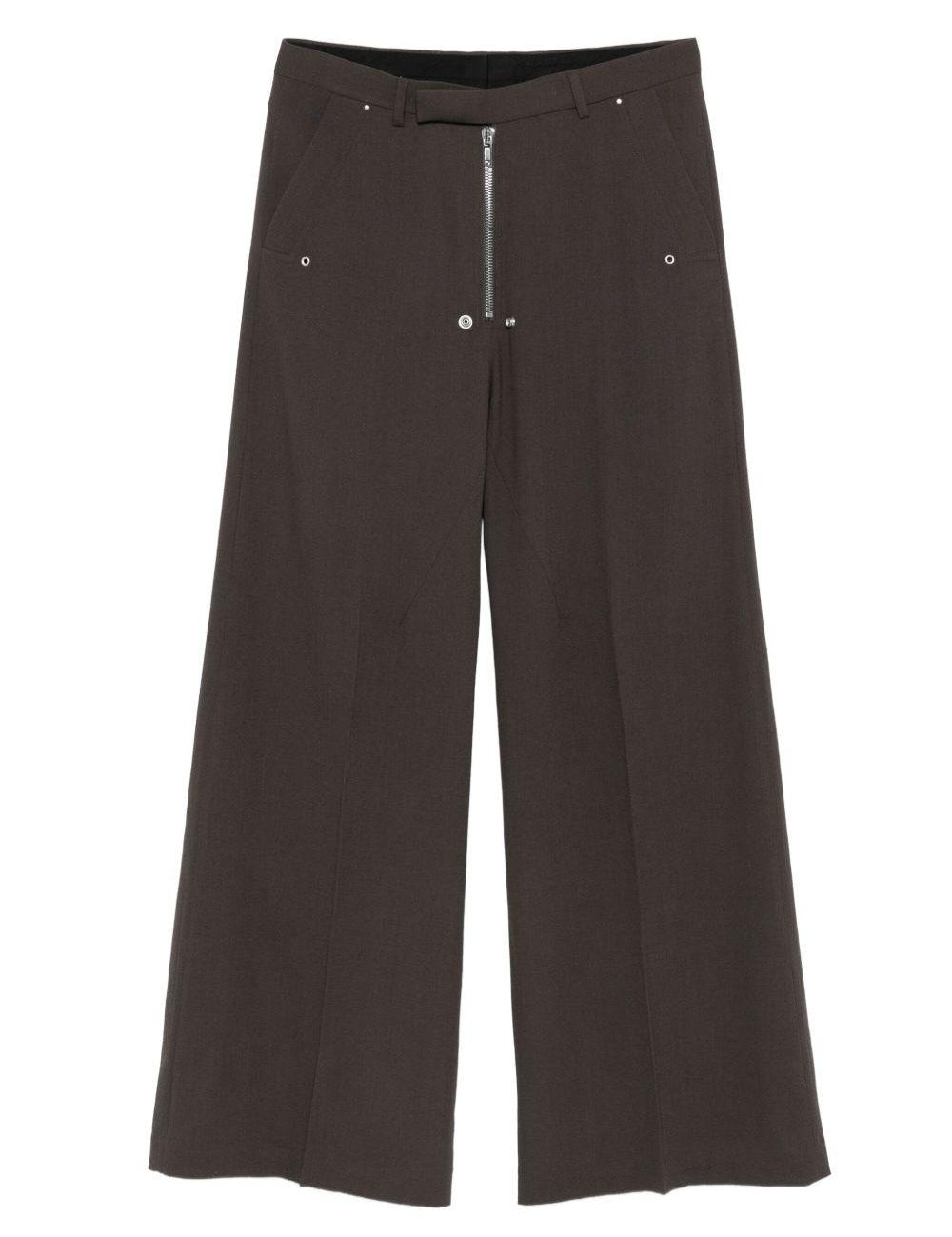 Pantaloni con zip in grigio Rick Owens - uomo 
