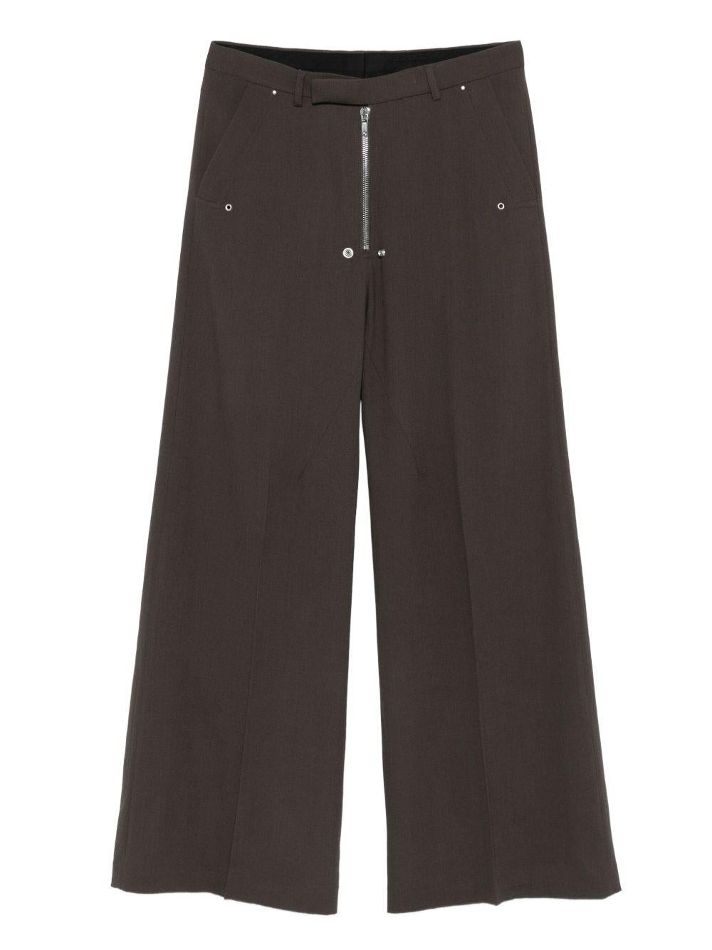 Pantaloni con zip in grigio Rick Owens - uomo 