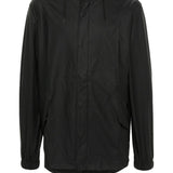 Parka rivestito con cappuccio e coulisse  in nero Rains - uomo 
