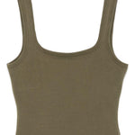 Canotta con scollo quadrato in verde Entire studios- donna 