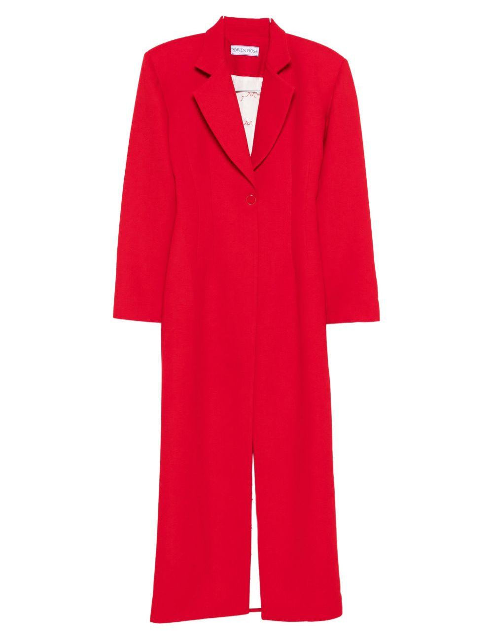 Abito lungo Tuxedo in rosso Rowen Rose - donna 