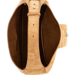 Borsa a spalla con fibbia H in suede marrone Hogan - donna 