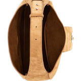 Borsa a spalla con fibbia H in suede marrone Hogan - donna 