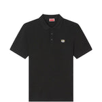 Polo in cotone con applicazione logo in nero Kenzo - uomo 