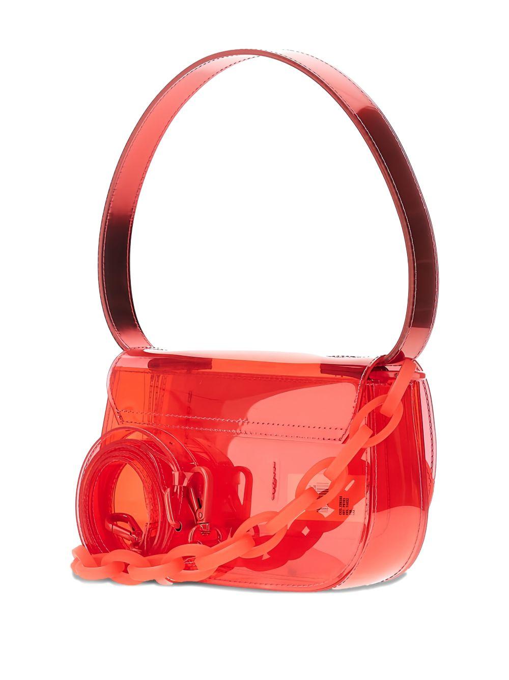 Borsa a spalla 1 dr trasparente in arancione Diesel - donna 