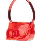 Borsa a spalla 1 dr trasparente in arancione Diesel - donna 