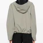 Giacca con cappuccio e zip in grigio Rains - donna 