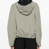 Giacca con cappuccio e zip in grigio Rains - donna 