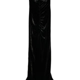 Abito da sera in velluto con fiocco in nero Alessandra Rich - donna 
