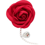 Orecchini con decorazioni floreali in rosso Magda butrym - donna 