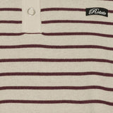 Polo con logo a righe in beige 
