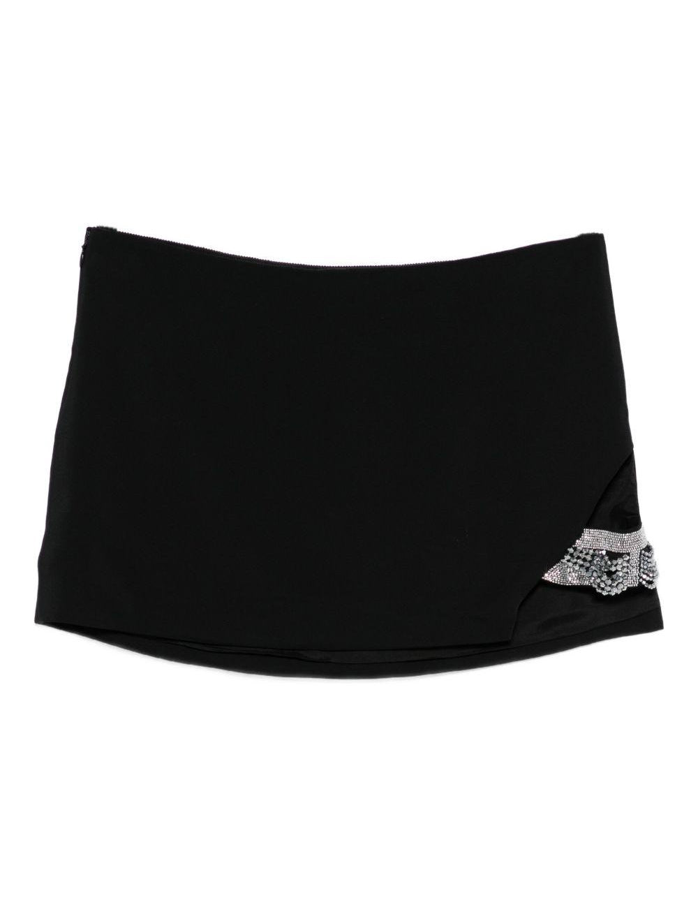 Minigonna con decorazione in nero Amen - donna 