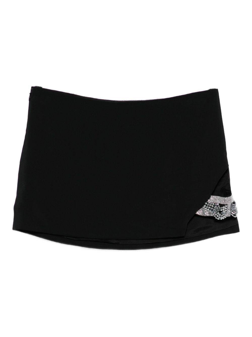 Minigonna con decorazione in nero Amen - donna 