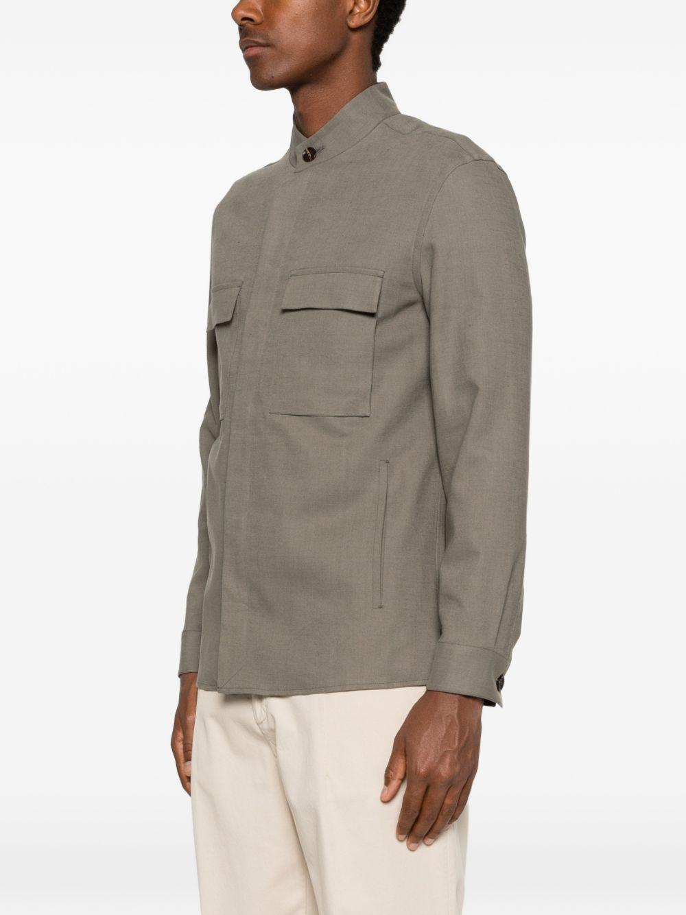 Camicia in lino oasi in verde Zegna - uomo 