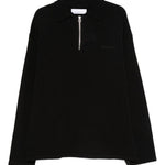 Polo con zip a maniche lunghe in nero Oamc peacemaker - uomo 