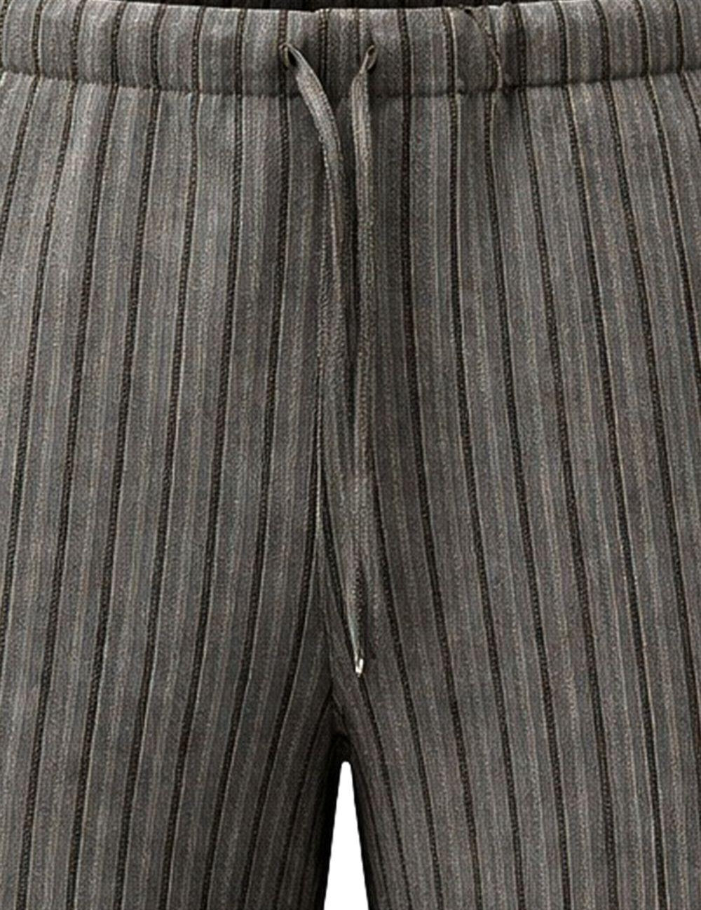 Pantaloncini a righe con coulisse in grigio Dries van noten - uomo 