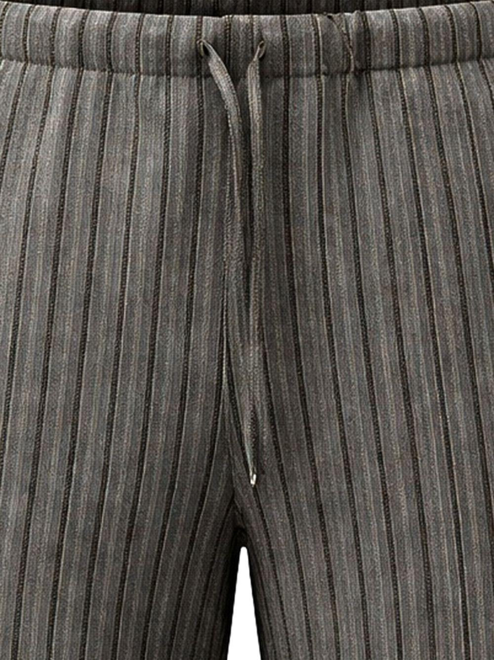 Pantaloncini a righe con coulisse in grigio Dries van noten - uomo 