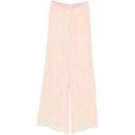 Pantaloni a palazzo con vita elasticata in rosa Forte forte - donna 