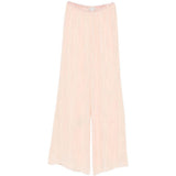 Pantaloni a palazzo con vita elasticata in rosa Forte forte - donna 