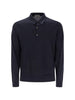 Polo Bradwell a maniche lunghe in blu John smedley - uomo