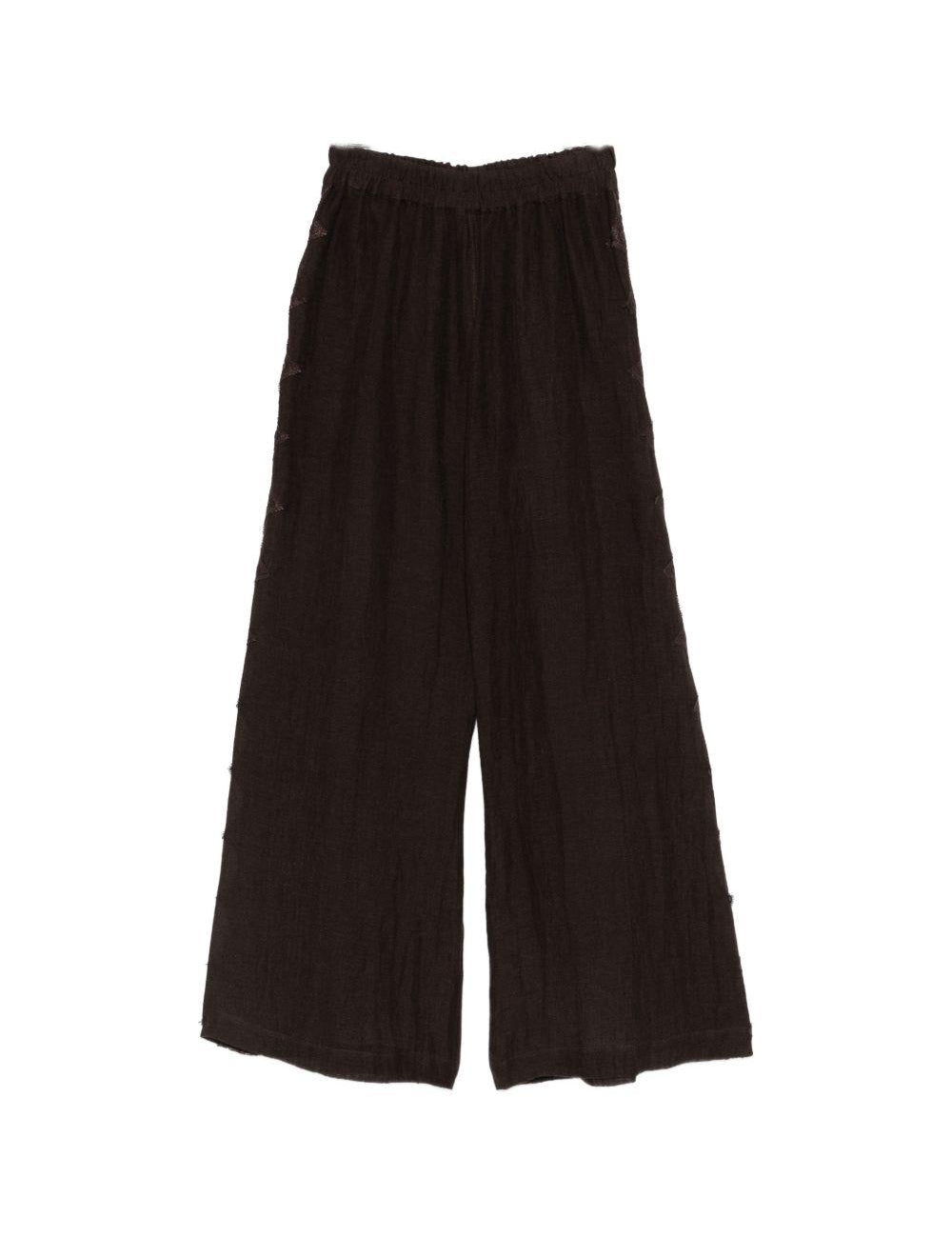 Pantaloni a gamba ampia in bianco Maurizio - donna 