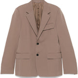 Giacca monopetto in lana in marrone Lanvin- uomo 