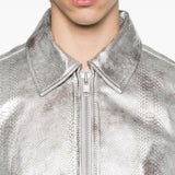 Giacca con effetto pitonato in argento Sunflower - uomo 