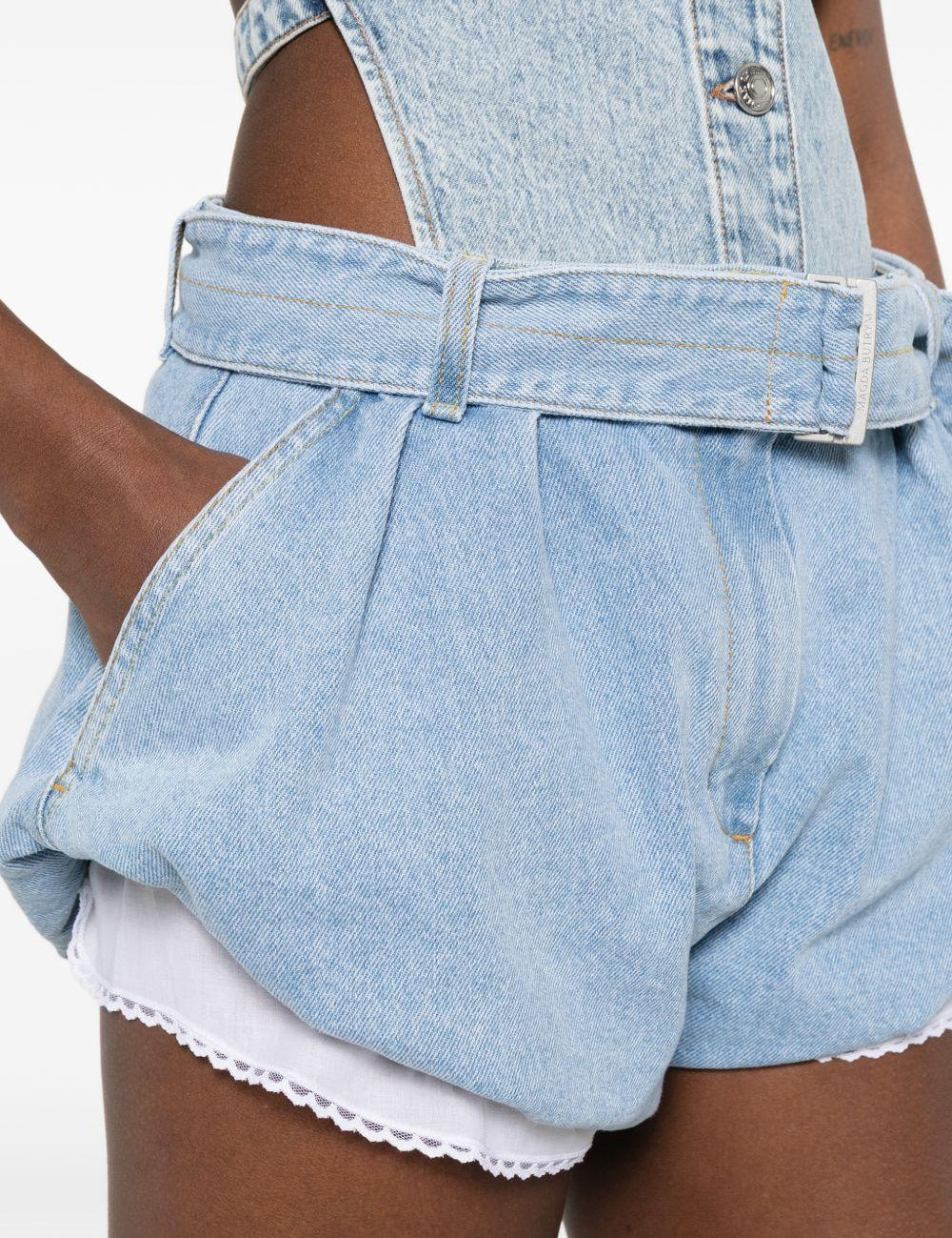 Pantaloncini con cintura in azzurro Magda butrym - donna 