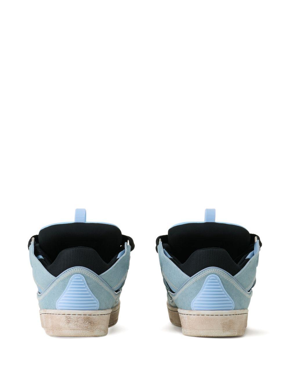 Sneakers con lacci curb  in blu Lanvin - uomo 