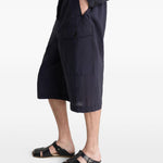 Shorts cargo con coulisse in nero Lemaire - uomo 