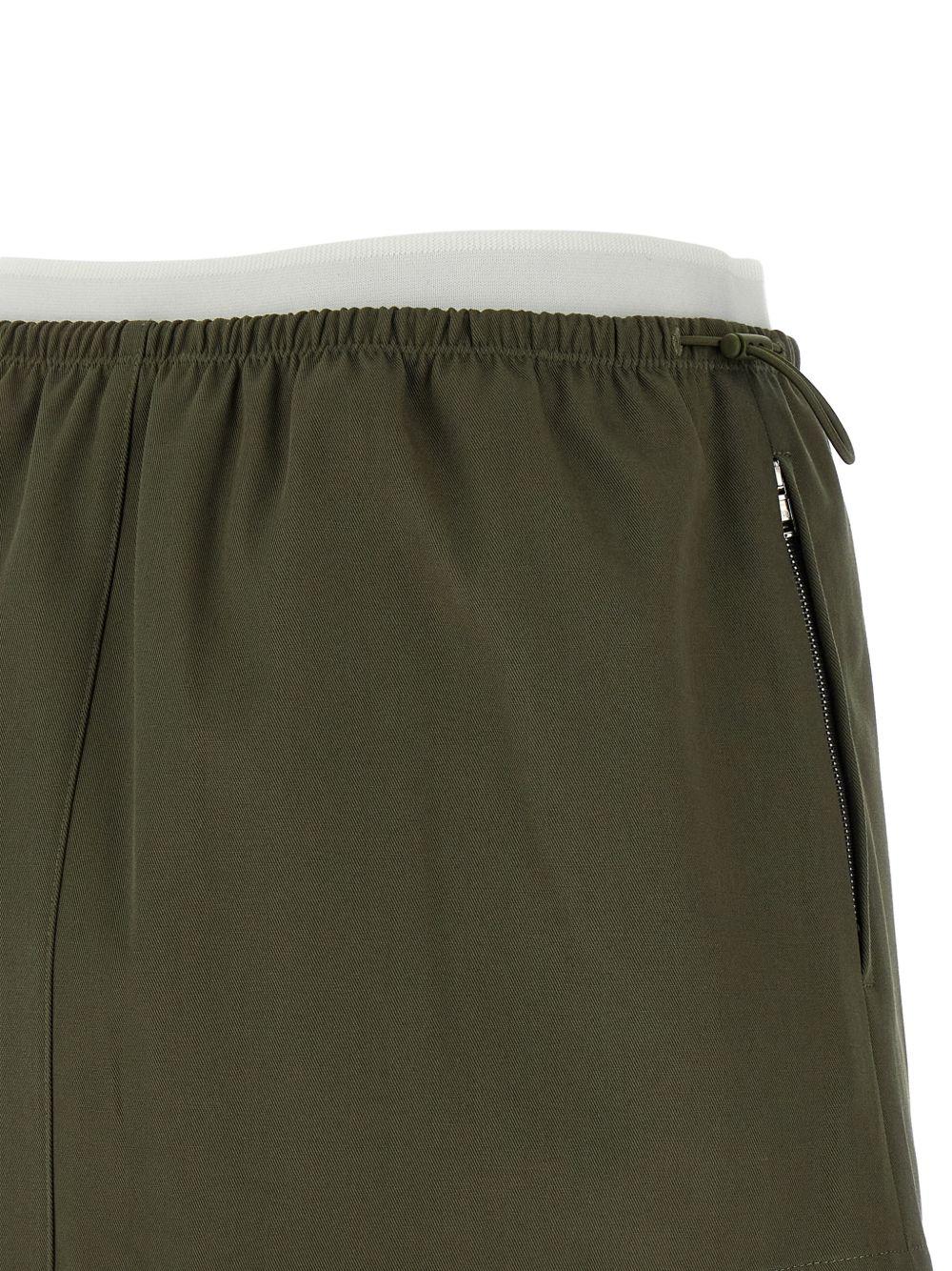 Minigonna con coulisse in vita in verde Alexander wang - donna 